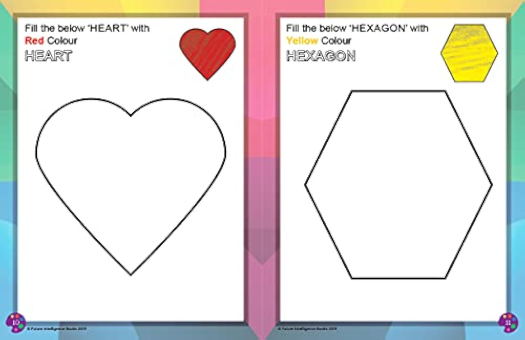Shapes Colouring Book for Kids, Fun Learning Activity